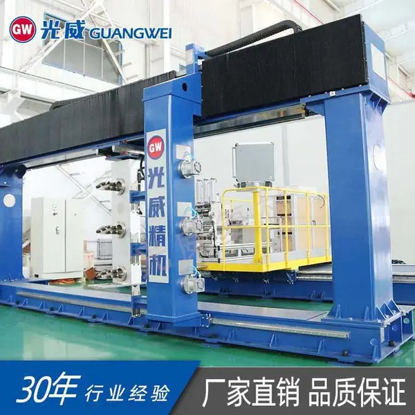 龙门式缠绕机床五轴三工位多功能四工位铺缠加工一体机环向螺旋缠