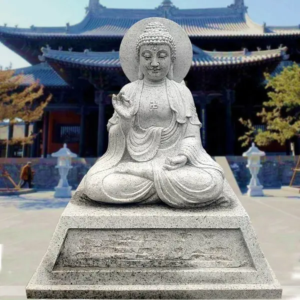 石雕佛像花岗岩坐佛*********神像新中式景观人物雕塑摆件