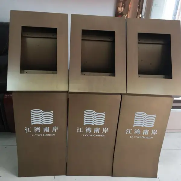 高端社区楼宇对讲立柱 304 不锈钢门禁机台 别墅人脸识别设备底座