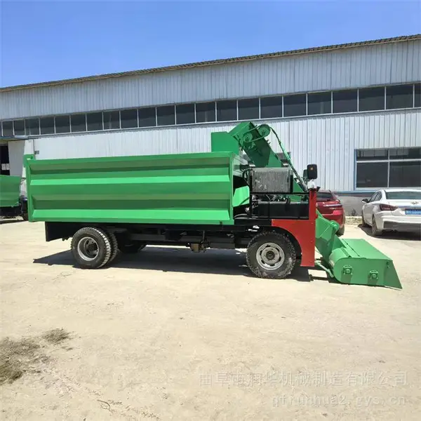 电动四轮清粪车 牛场刮板式铲屎车 清理牛粪干净清污车