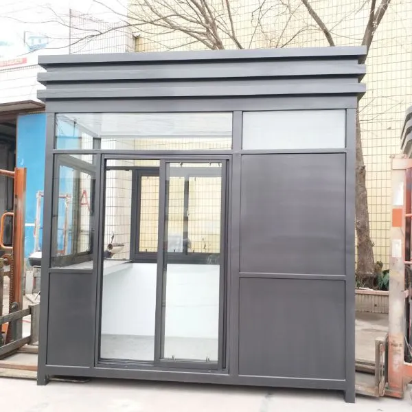 岗亭钢结构保安亭厂区门卫值班室景区服务亭卫生间自带铁汉子工厂直营