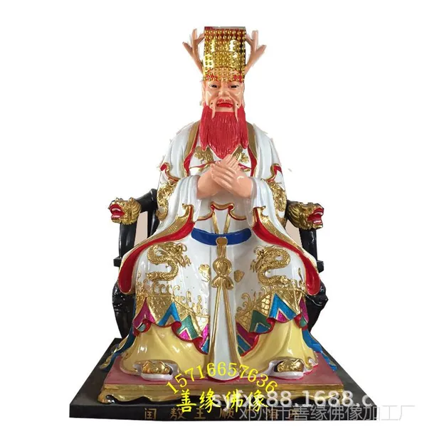 白龙爷神像雕塑 四海龙王佛像 ***法物 贴金龙五爷神像厂家