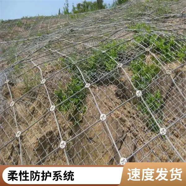 SNS山体边坡落石防护网 主动钢丝绳网 桥梁隧道口护坡网 定制