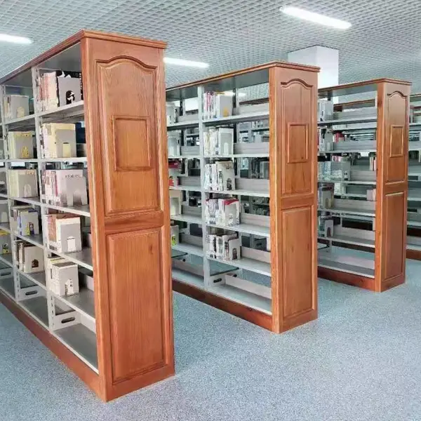 落地钢木图书架 钢制图书架 书店卖场 款式大方 实体工厂