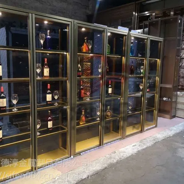 厂家高端定制不锈钢酒柜 酒窖不锈钢红酒柜 客厅不锈钢恒温酒柜