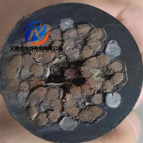 铅坠铅珠链配重定制蓄篮筐吊具电缆54*2.5多芯复合卷筒电缆6*9*2.5