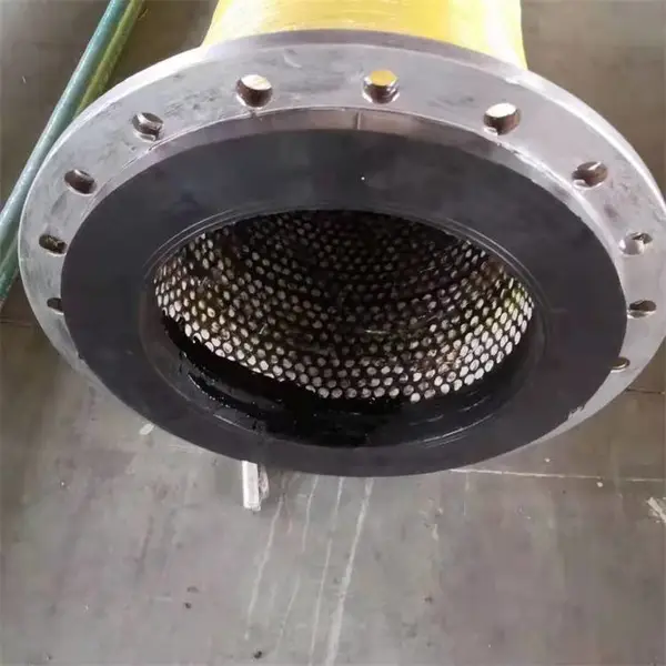 威良橡塑定制 DN200大口径法兰陶瓷胶管 陶瓷内衬喷砂管