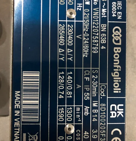 供应 BONFIGLIOLI 电机 BN 63 B4 B14 IE1 S2