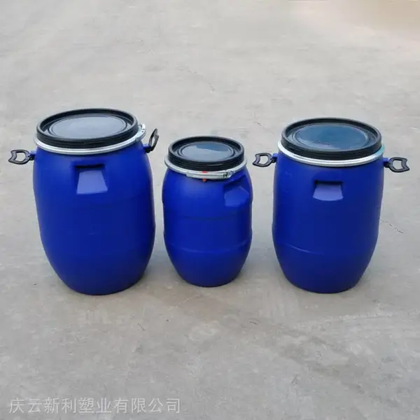 新利塑业供应200l/160l/120l/60l/50l/30l升公斤KG开口桶法兰桶全新塑料桶