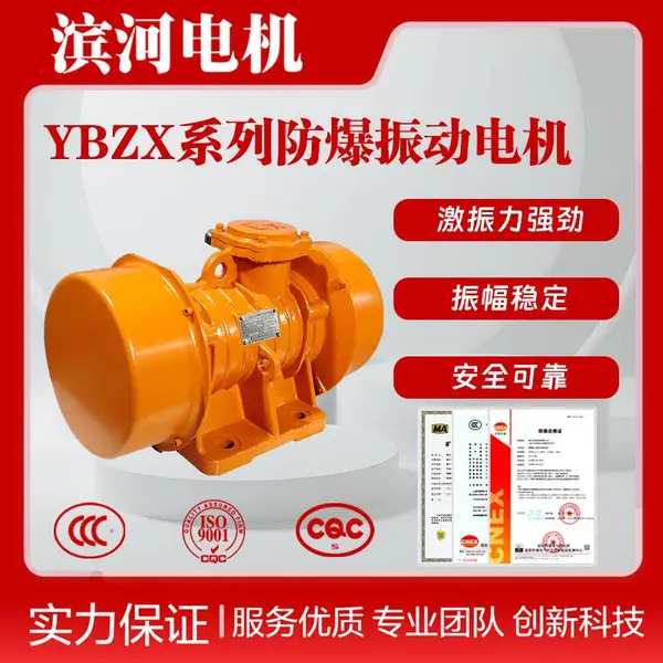 滨河电机,YBZX系列1.5W高效隔尘防爆二合一振动电机YBZX-30-4