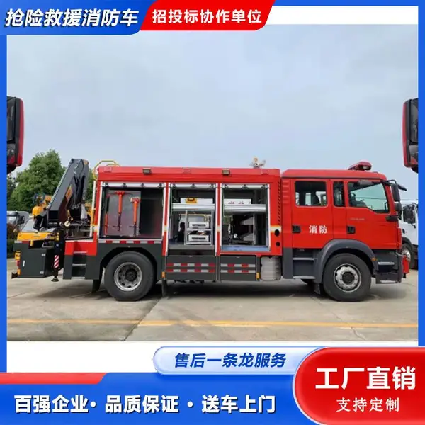 国六新款 器材消防救援车 配置牵引绞盘 动力强劲