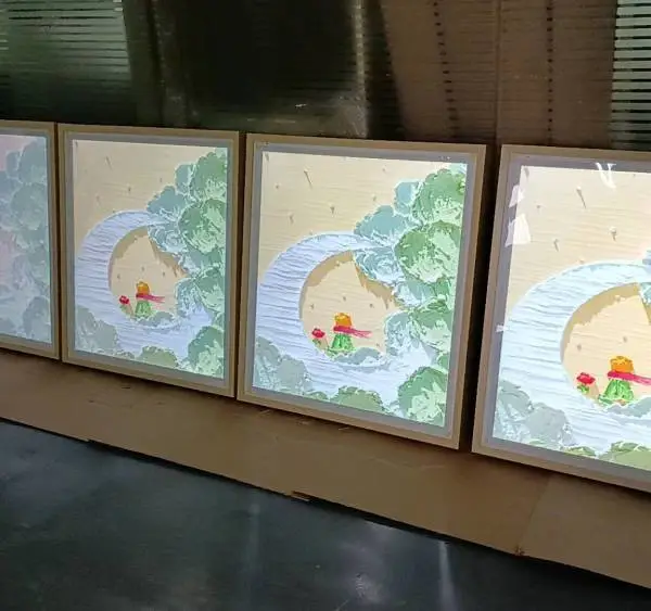32英寸数码智能画框屏广告机家商用高清显示器壁画艺术馆电子相册纸类横竖展览液晶屏幕 32英寸原木色 PS材质