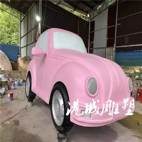 玻璃钢面包车雕塑 仿真汽车外壳小跑车模型玻璃纤维制品