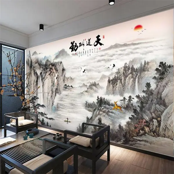 竹炭木PET高光背景墙加工定制3D精印技术海量图案无限连纹