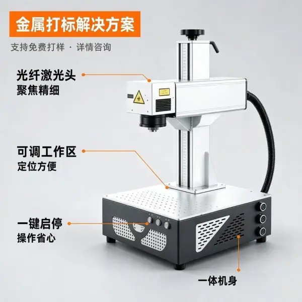 金属塑料铝合金台式光纤激光打标机不锈钢铭牌刻字雕刻机