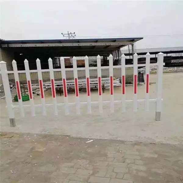 鸿宇筛网绿化带防护小栏杆 公园仿木色花池隔离栅 园林绿道护栏