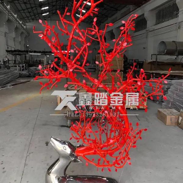商业美陈艺术装置摆件定制|城市景观公共艺术不锈钢雕塑制作厂家