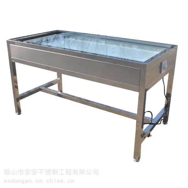 定制东安SWT-914车间灯检工作台钢化玻璃台面不锈钢框架可调节脚