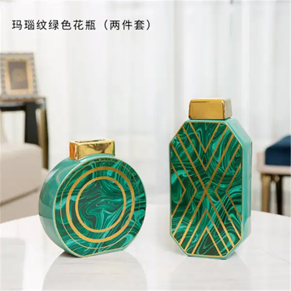 欧式陶瓷花瓶摆件 客厅餐桌干花插花家居装饰品 家具工艺品