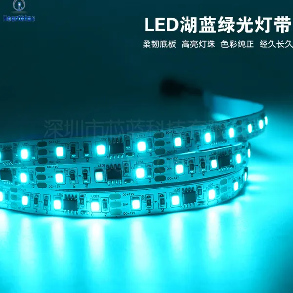 2835led湖蓝绿光跑马灯带sm16703P户外亮化室内装饰灯带全新定制