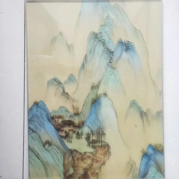 艺术屏风玻璃 高端酒店背景墙样式多尺寸可选