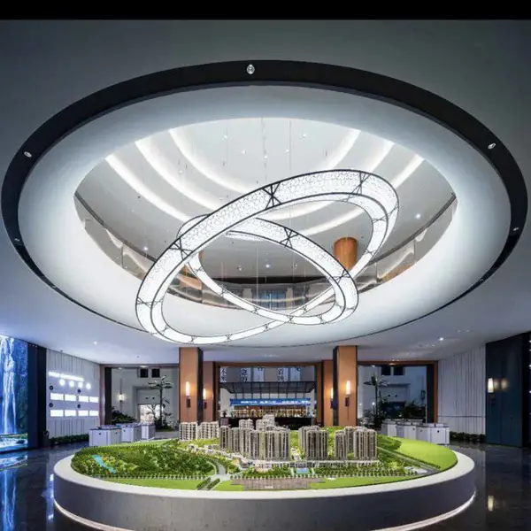 樊灯513LED艺术灯具酒店水晶灯大型会所售楼部工程装饰吸顶灯