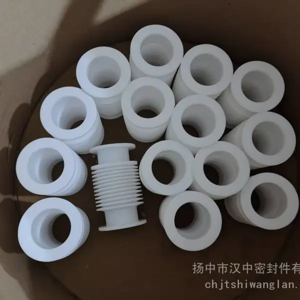 化工设备耐真空四氟补偿器 耐酸碱PTFE波纹管 可来图定制