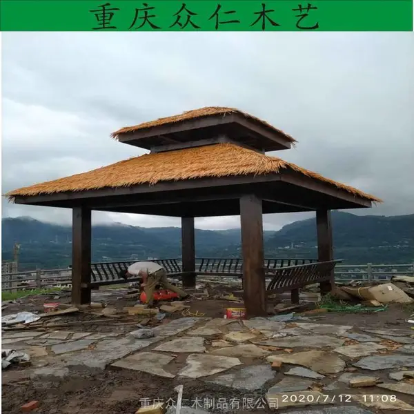 荣昌防腐木景观凉亭 私家花园凉亭 家用中式凉亭设计安装 众仁木艺