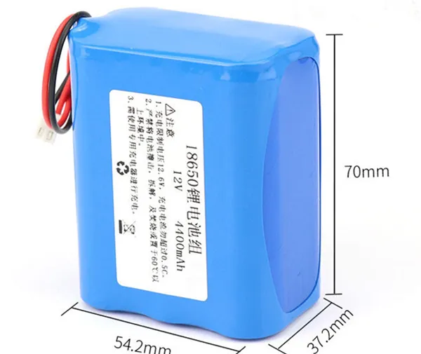 18650两并三串4400mAh 12V锂电池11.V锂电池组可充电电池厂家直供