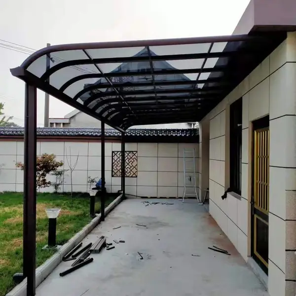 大兴定做铝合金雨棚窗棚别墅露台遮阳棚门头挡雨棚防晒棚花园铝合金停车棚