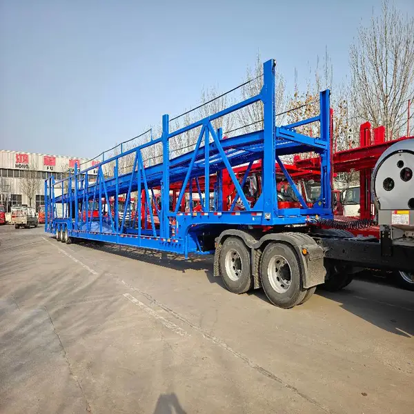 10位车辆托运半挂车 吉尔吉斯斯坦哈萨克斯坦定制 出口专用轿运车
