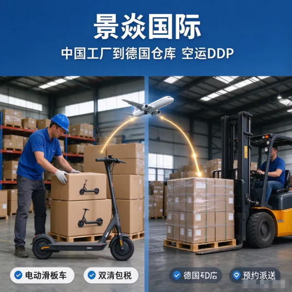 深圳景焱 承接德国空运DDP电动滑板车 864WH快件