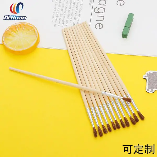 木杆马毛画笔 勾线笔 数字油画笔 马毛画笔 各种笔刷