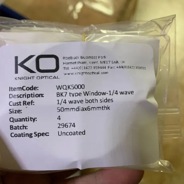 优势供应 Knight Optical 镜片 WQK5000