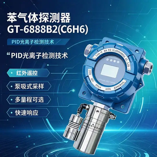 固定式苯探测器 工业泵吸式 C6H6 有毒气体检测仪安福电子