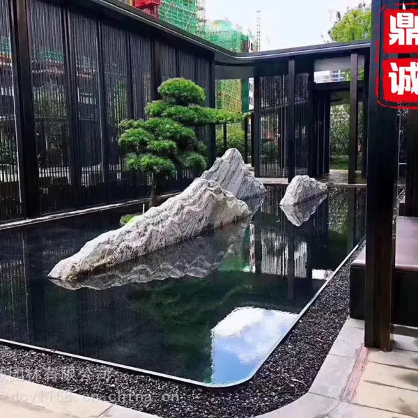 厂家供应雪浪石切片组合 泰山石室内造景 雪浪石庭院设计施工
