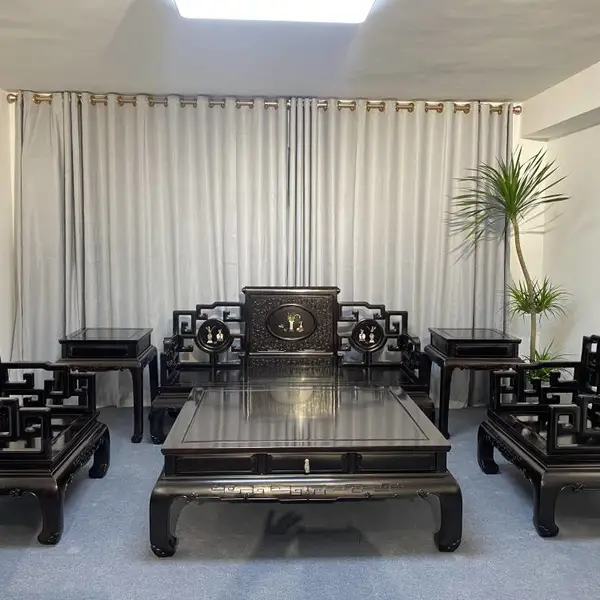 享受美满紫光檀新中式红木沙发组合 小户型客厅明式实木家具整装