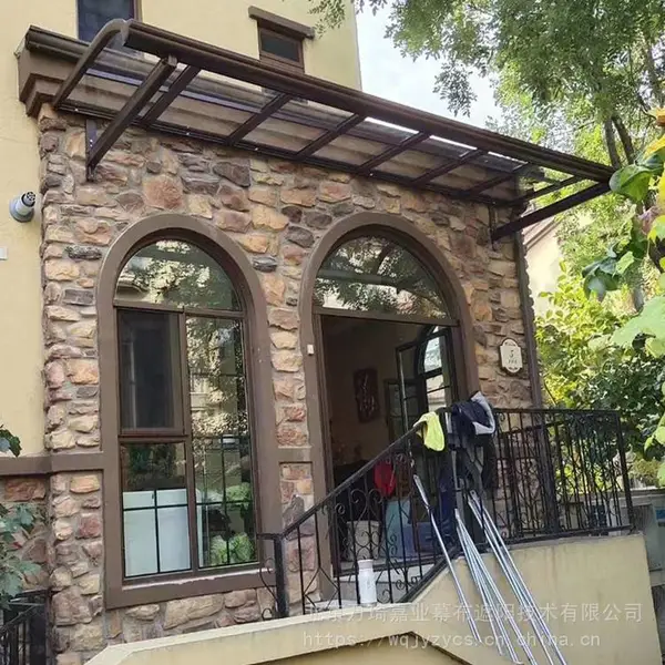 北京别墅门口遮阳雨蓬 楼台棚 铝合金汽车遮阳蓬定做