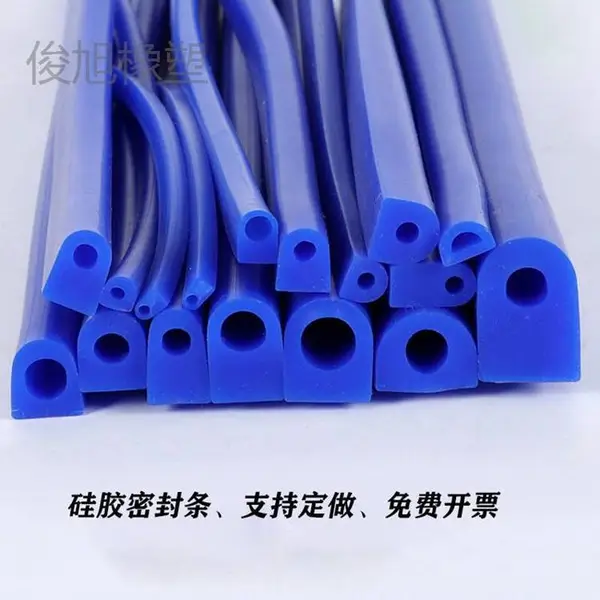 俊旭橡塑机器设备D型密封条 硅胶半圆条 烤箱门窗防撞条6*7mm