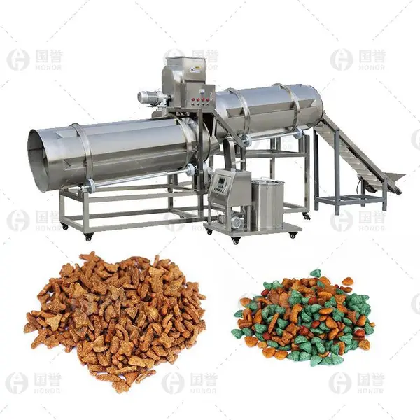 宠物饲料膨化生产线 双螺杆挤压机 狗粮猫粮膨化设备 山东厂家直供