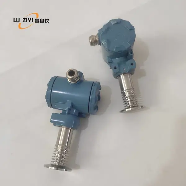 防爆高温型卡箍式快装数字表头带远传扩散硅压力变送器