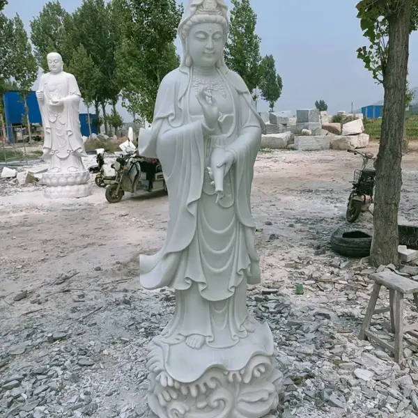 供应汉白玉石雕坐佛 优质石料坐佛雕像工艺品传统人物佛像雕塑厂家