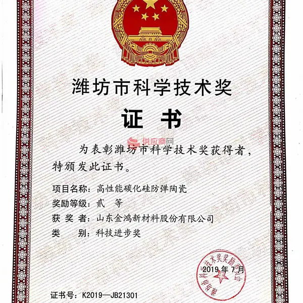 潍坊市科技进步二等奖