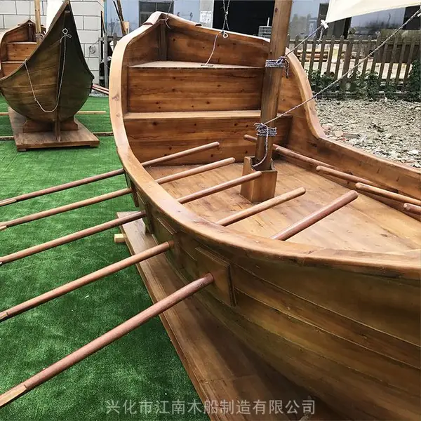 甘肃白银木船厂价销售装饰海盗船景观木船免费设计