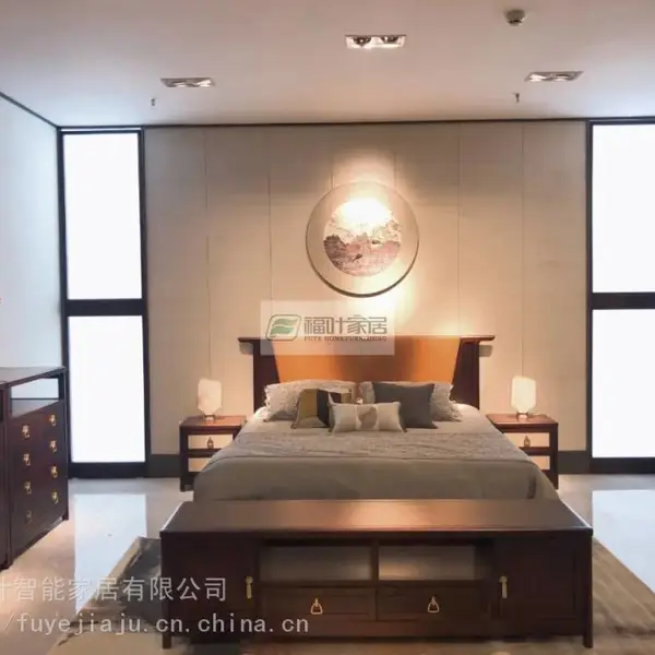 新中式实木家具 实木床价格 室内全屋整装家具