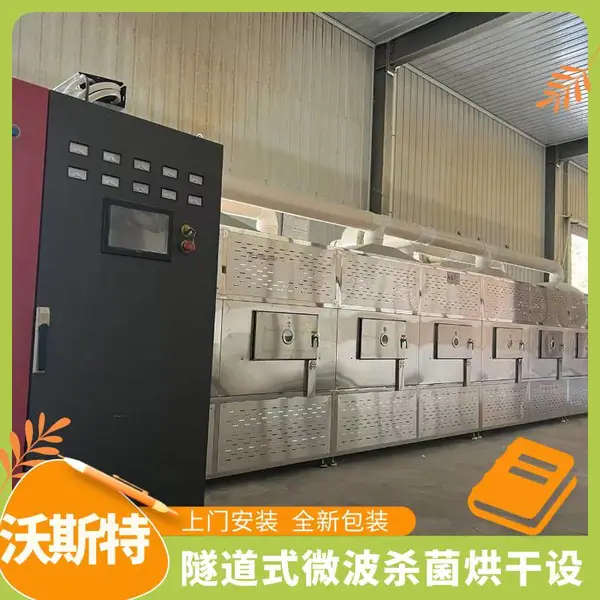 沃斯特隧道式 海产品全自动蒸熏炉快速烘干杀菌微波设备