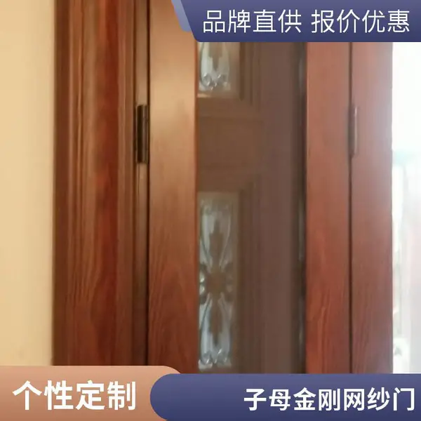 金刚网纱窗纱门 四季防蚊虫 意美达单开子母对开纱门安装