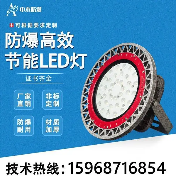 led防爆灯仓库厂房隔爆型50w100w150w200w300w加油站工业照明灯