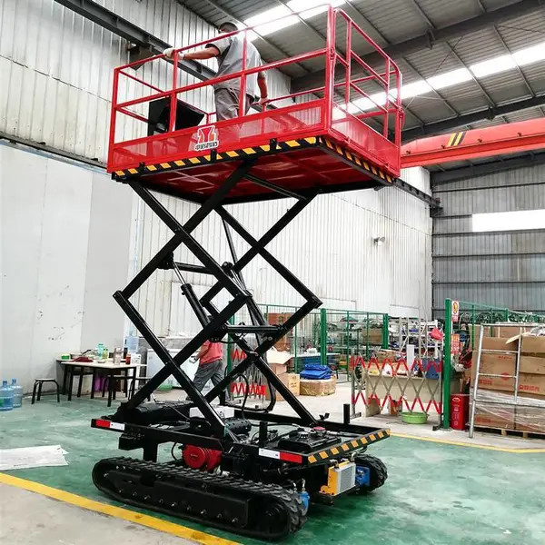 履带自走式果园采摘液压升降平台 剪叉式高空作业升降机