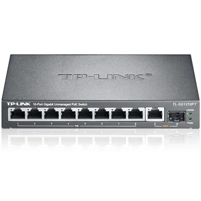 TP-LINK TL-SG1210PT 8口全千兆POE供电交换机 视频监控POE交换机